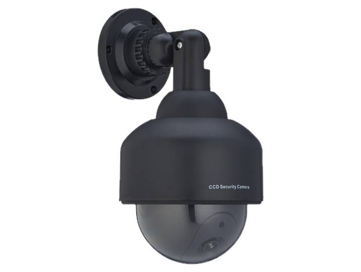 2 caméras factices\, clignotantes\, pour l'intérieur et l'extérieur\, dissuasion contre les cambrioleurs\, caméras de surveillance factices\, noires