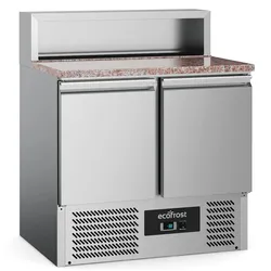 CombiSteel Gastro Pizzatisch Kühltisch Kühltheke Edelstahl 900x700x1075 mm 240l +2/+8°C
