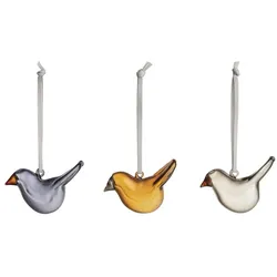 Iittala, Christbaumschmuck, MiniGlasvögel FarbMix (3x)