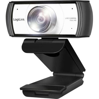 LogiLink UA0377 Full HD-Webcam Klemm-Halterung, Mikrofon