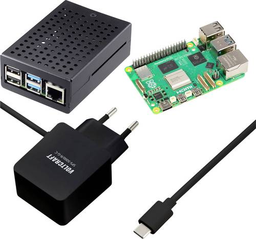 TRU COMPONENTS Pure Set Raspberry Pi 5 B 8GB 4 x 2.4GHz inkl. Netzteil, inkl. Gehäuse