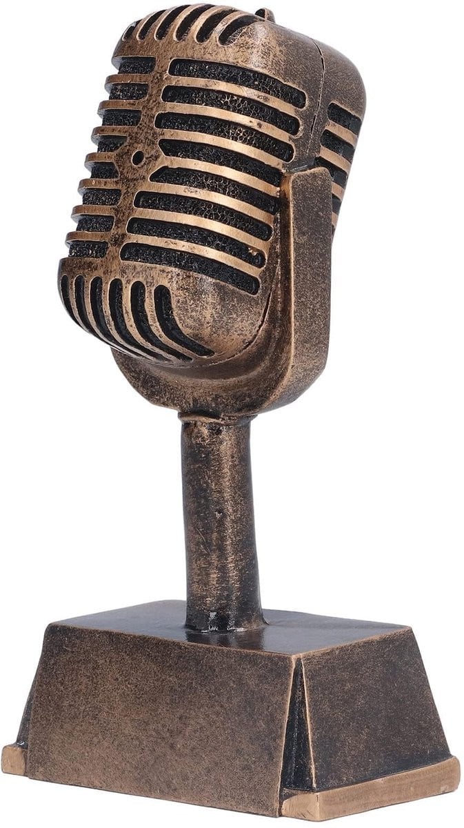 Dailygoods Retro Microfoon Vintage Trofee Decoratie voor op Tafel