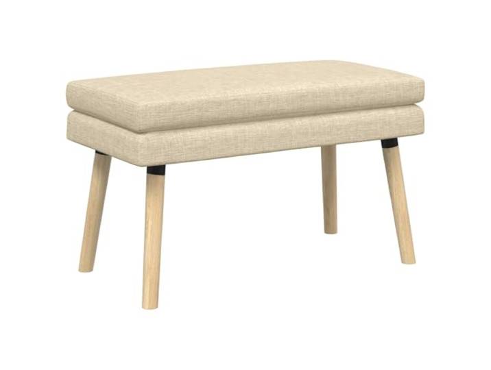 Xhnifbn Polsterbank Creme 80x40x47 cm Sitzbank mit Holzbeinen Komfortable Sitzgelegenheit in Creme für Schlafzimmer, Flur oder Wohnzimmer mit stabiler Polsterung und Ablagefläche.