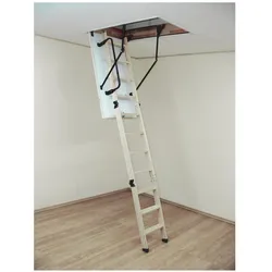 Altrex, Leiter + Gerüst, Woodytrex Superieur 3-delig - Inklapbare zoldertrap - Plafondhoogte 2.80m (Stehleiter, 70 cm)