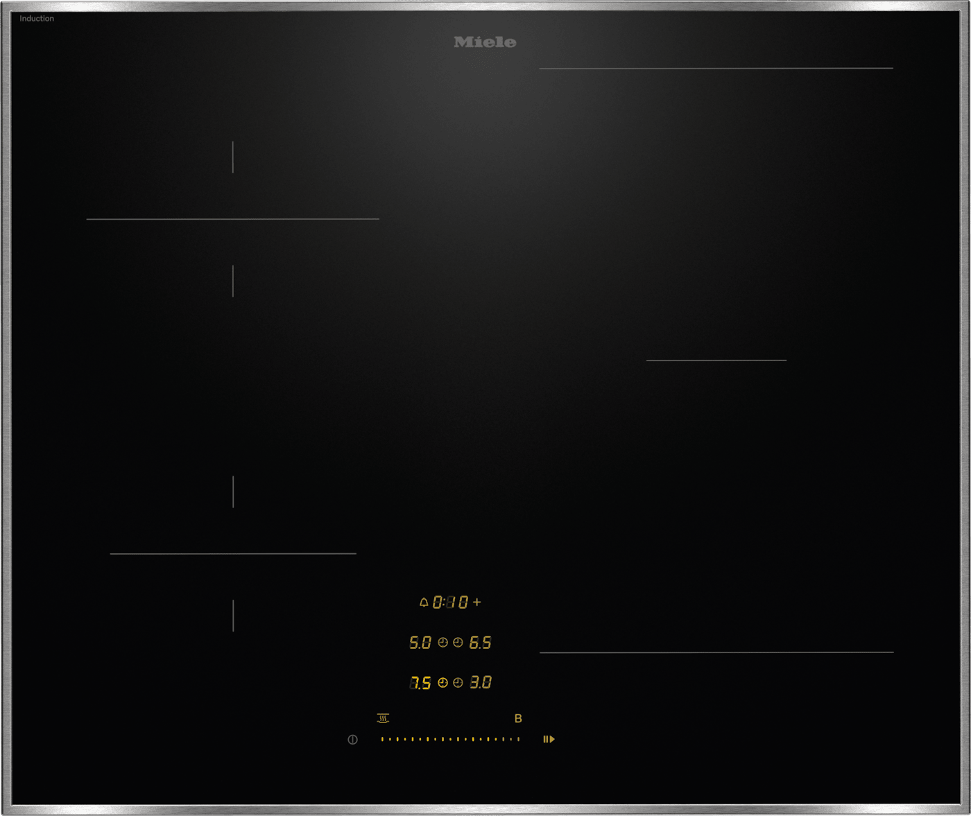 Miele KM8462FR autarkes 62.6 cm Induktions Kochfeld/Herdplatte 4 Zone(n) 12911370