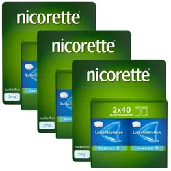 nicorette 2 mg Lutschtablette freshmint 3X80 St