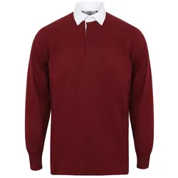 Front Row, Herren, Sportshirt, Plain Rugby (S), Rot, Weiss