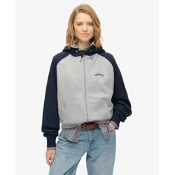 Superdry für Damen. W2012476A Essential Logo OSZ Raglan Sweatshirt navy (XL), Lässig, Baumwolle, Marine
