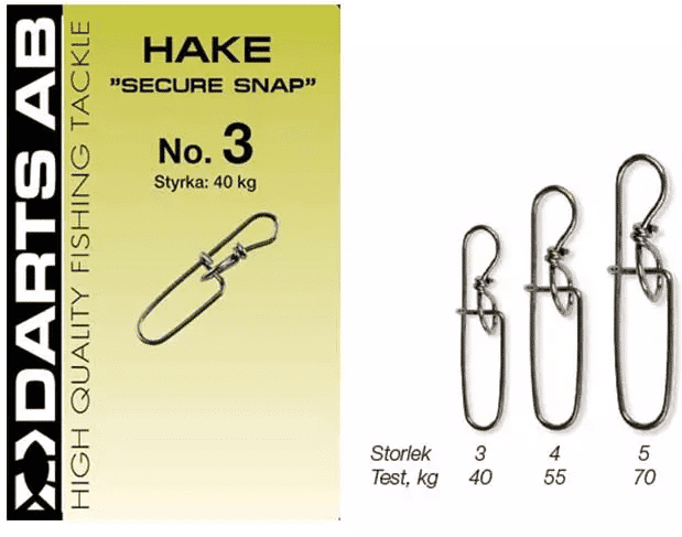 Darts Hake Secure Snap (Storlek & Antal: #3 7 Pack)