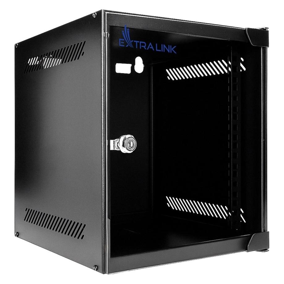 Extralink LITE 6U 10" 280X310 WANDMONTIERTER RACKMOUNT-SCHRANK SCHWARZ (6 HE, 10 Zoll Rack) (EX.28822)