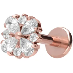 Titan Labret mit Innengewinde KRISTALLORNAMENT