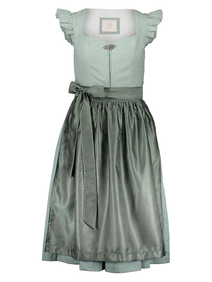Turi Landhaus Dirndl in Mint/ Grün - 36