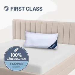 3-Kammer-Gänsedaunenkissen »FIRST CLASS« – 100% Gänsedaunen (Außen), Größe: 40x80