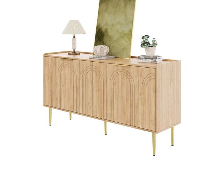 Buffet bahut moderne avec rangements pour salon 140 x 38 x 75 cm