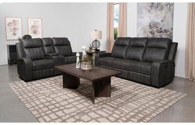 Coaster Raelynn Upholstered Reclining Sofa Set Grey
