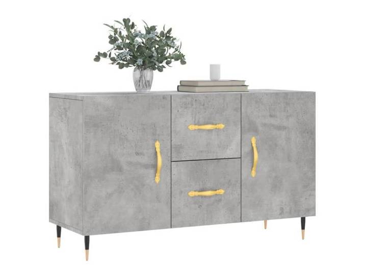 (13589)Commode - contemporain - Buffet rangement - gris béton 100x36x60 cm bois d'ingénierie poid:29.92 kg