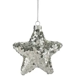 Seoul Weihnachtsstern 10,5cm Glas Silber