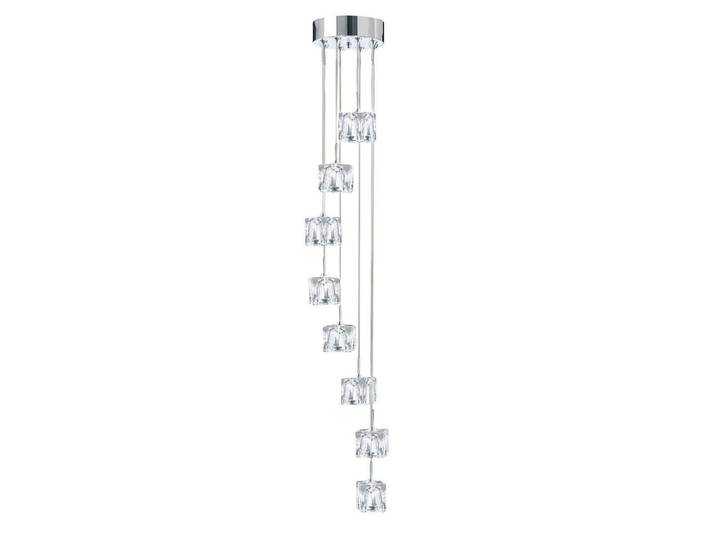 Led-Hängeleuchte Ice Cube, Chromfarben, Metall, Glas, 150 cm, Lampen & Leuchten, Innenbeleuchtung, Hängeleuchten, Pendelleuchten