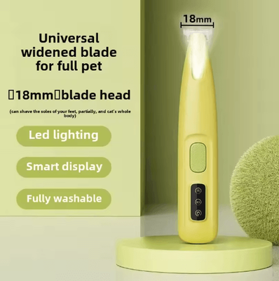 Inspire Picks GlowTrim Pro Paw Trimmer Waterproof Pet Hair Clipper With LED Light & Display recommend Yellow