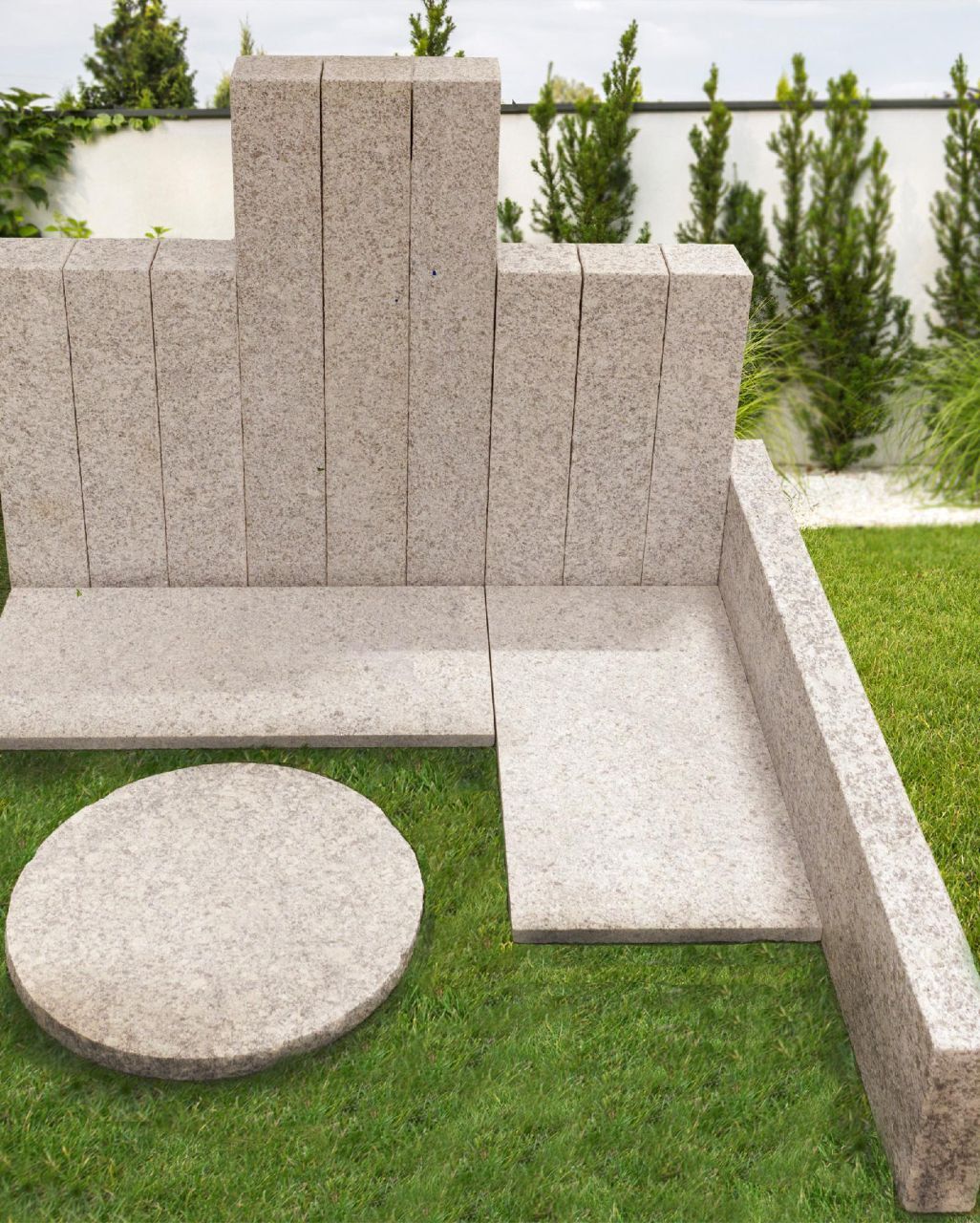 TrendLine Palisade Granit 75 x 10 x 10 cm grau geflammt