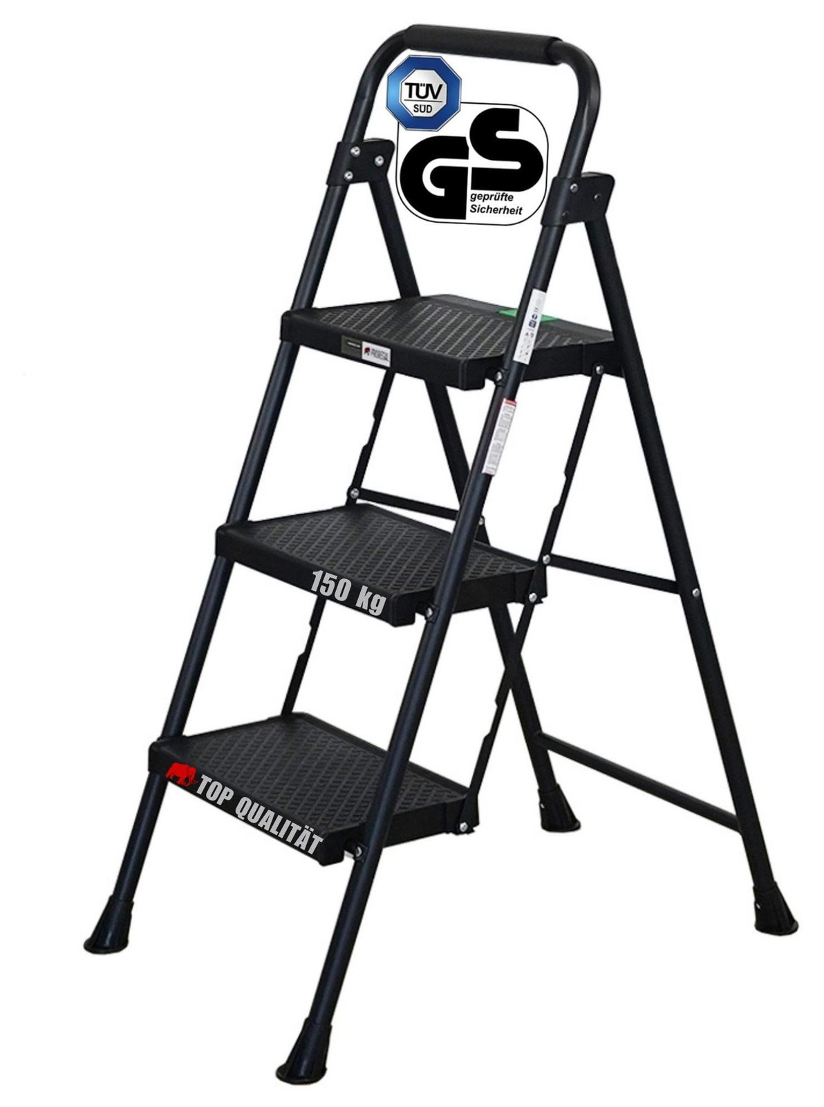 Professionele opvouwbare stepladder met 3 treden