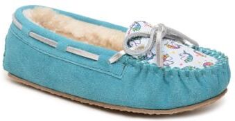 Minnetonka Cassie Slipper - Girls 1 Youth Blue Slipper Medium