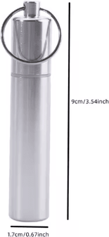 Inspire Picks Portable Stainless Steel Toothpick Holder Case Rustproof Sealed Storage Container silver C 90x17mm