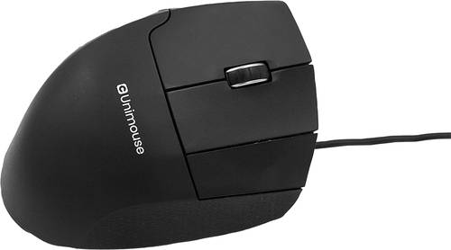 Contour Design UniMouse wired Maus Kabelgebunden Optisch Schwarz 7 Tasten 800 dpi, 1000 dpi, 1200 dpi, 1400 dpi, 1600 dpi, 2000 dpi, 2400 dpi, 2800