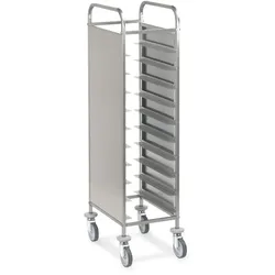 KBS Gastrotechnik Abräumwagen 520 für 10 Tabletts oder GN Tabletts mit Seitenwand