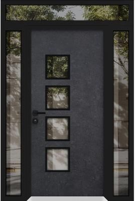 VDomDoors Cynex 6106 Dark Stone Steel Exterior Door