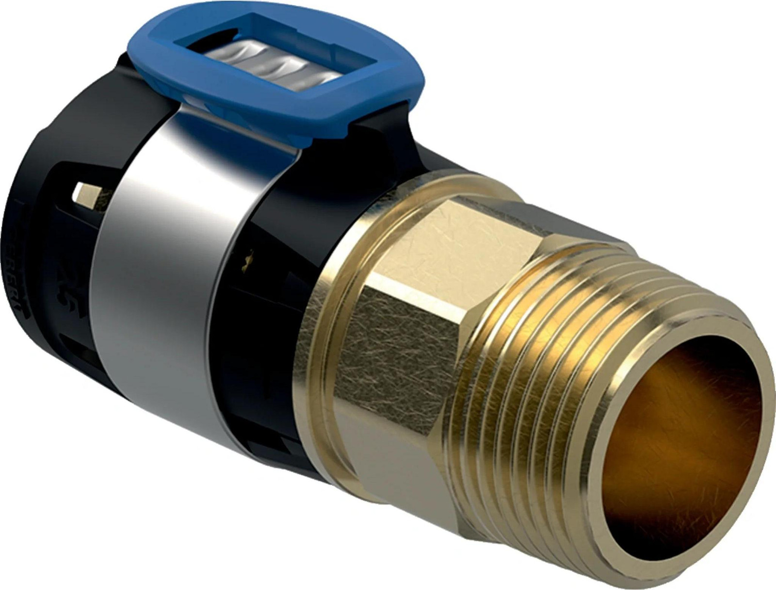Geberit GE FlowFit overgangsstuk met diameter 25 mm en aansluiting R1