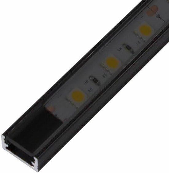 WAN LED profiel Aluminium strip Decoratieve verlichting Zwart - 1 meter