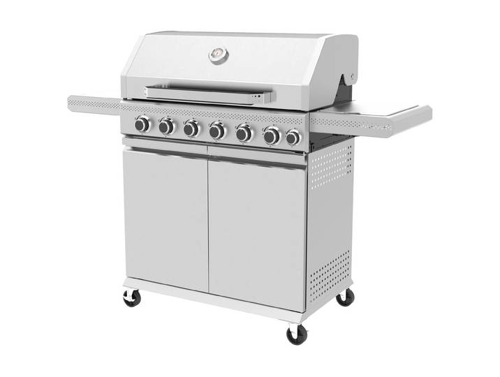 Gasgrill OHMEX OHM-BBQ-6125SB , silber, B:144cm H:114cm T:57cm, Grills, Gasgrill
