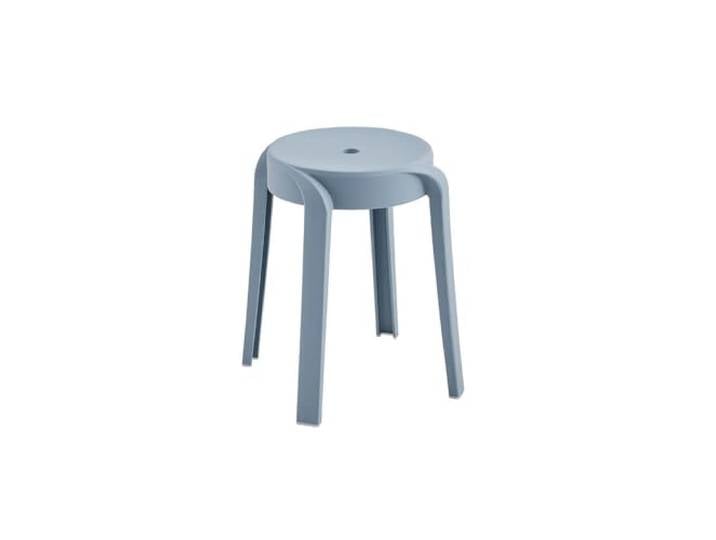 Home Deluxe Hocker NIVO – Stapelbar, Hellblau (10er Set) Platzsparende Sitzhocker für Küche, Wohnzimmer & Garten