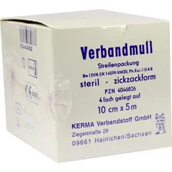 Verbandmull 10cmx5M 4Fach Steril 1 ST