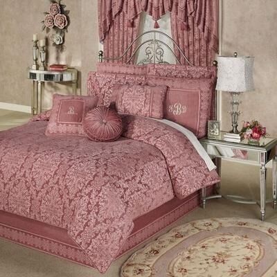 Touch of Class Grandview Comforter Set Rose, Queen, Rose