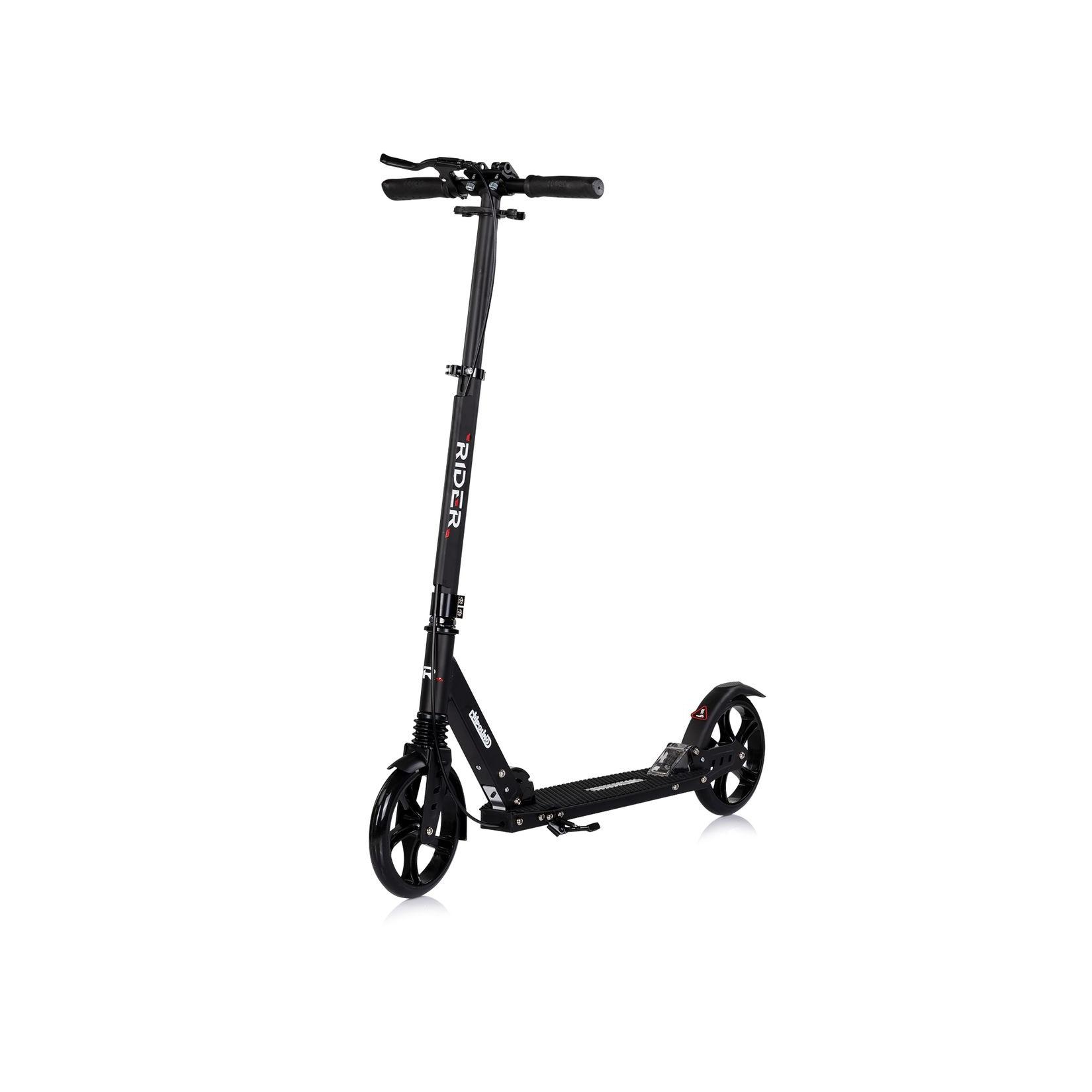 Chipolino Kinderroller Rider PU-Räder klappbar Stoßdämpfer höhenverstellbar schwarz