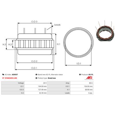 AS-PL Stator, Generator AS0037