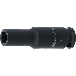 BGS Kraft-Steckschlüssel-Einsatz Sechskant, tief | Antrieb Innenvierkant 6,3 mm ...