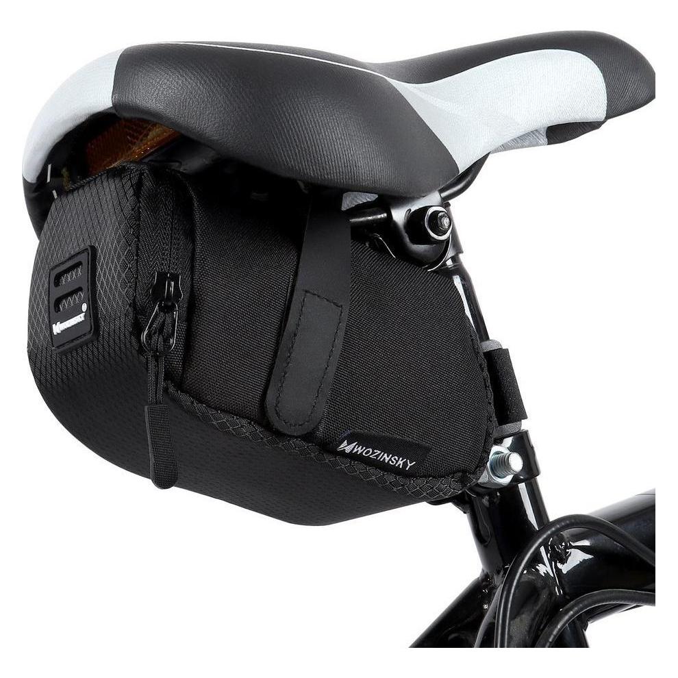 Wozinsky small bicycle saddle bag 0.6 l black (WBB8BK black) (0.60 l, Satteltasche) (WBB8BK)