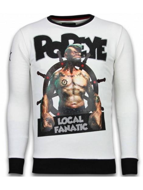 Local Fanatic Popeye rhinestone sweater