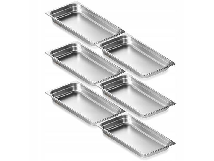 VEVOR Pak Van 6 Hotelpannen Gastronormbakken Rvs 530x328x67mm 9\,25l