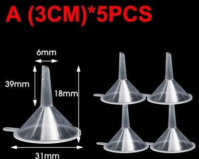 Uplifted Finds Mini Funnel Transparent Plastic Funnels Small Mouth For Perfume Lotion Liquid a 5 Pcs