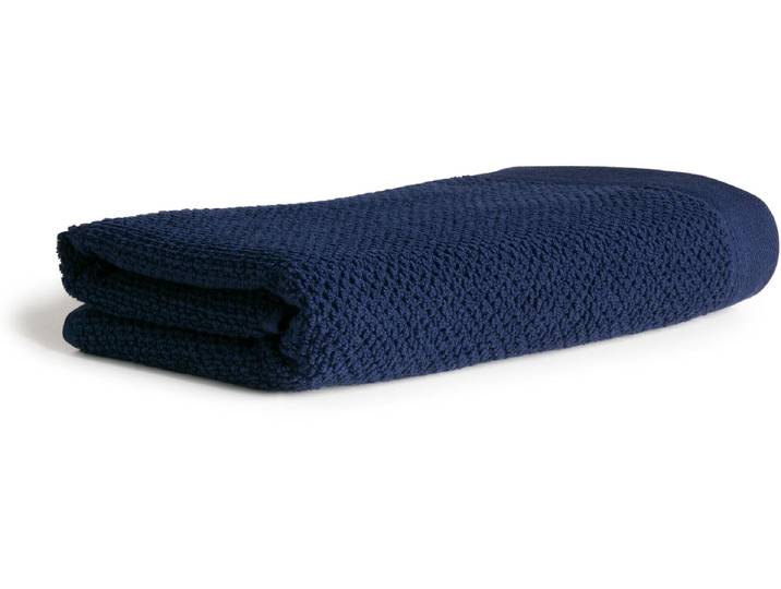 Duschtuch MÖVE Bliss 67 x 140 cm , blau (dunkelblau), B:67cm L:140cm, Obermaterial: 100% Baumwolle, Handtücher, Duschtuch