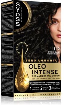 Syoss Oleo Intense cor para cabelo permanente com óleo tom 1_10 Intense Black 1 un.. Oleo Intense