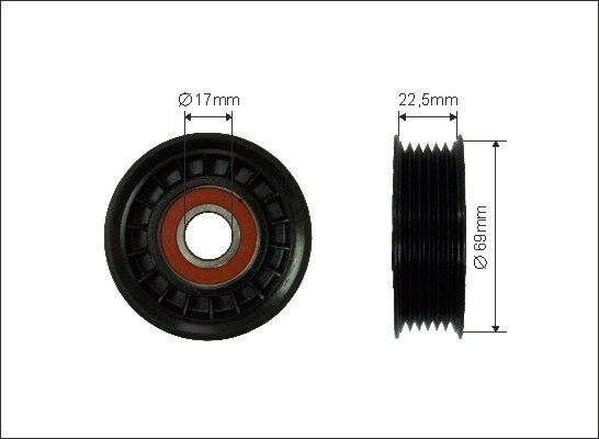 Caffaro Umlenk-/führungsrolle, Keilrippenriemen 500124 Für Ford
