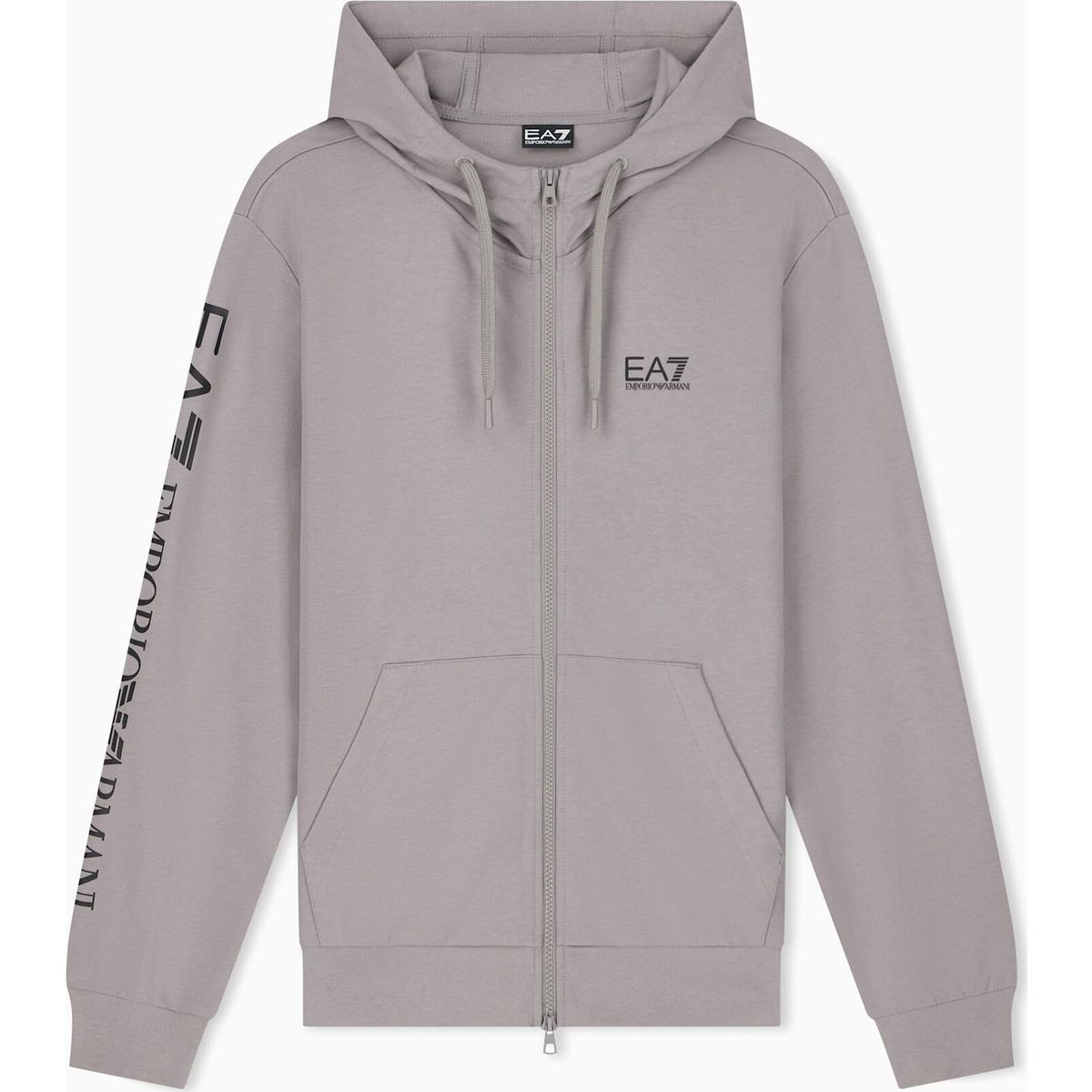EA7 Train Logo Series M Hoodie Full Zip Extended Logo CC - Train Logo Series M Hoodie Full Zip Extended Logo CC cloudburst/ logo black (U8067) 4XL 7M000568 AF13512-U8067-4XL