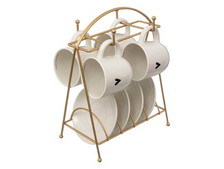 Secret de Gourmet - Rack von 4 tassen 17cl the floral + untertassen