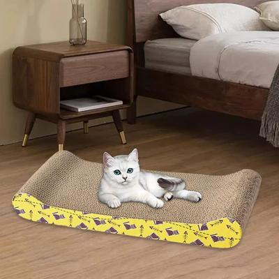 Uplift Picks Cardboard Cat Scratcher Bed Nest For Sleeping Playing Claw Grinding And Lounging 44.5x21x44cm (bone)