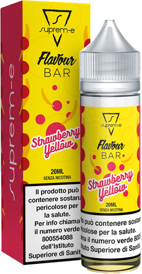 Suprem-e Strawberry Yellow Flavour Bar Liquido Shot Mix 20ml Fragola Banana